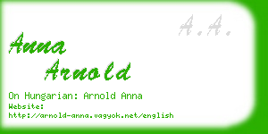 anna arnold business card